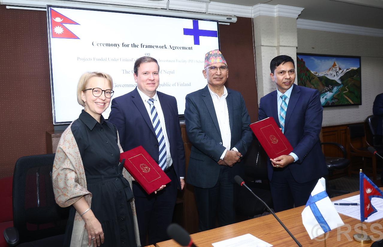 Finnish Minister Tavio meets Finance Minister Paudel