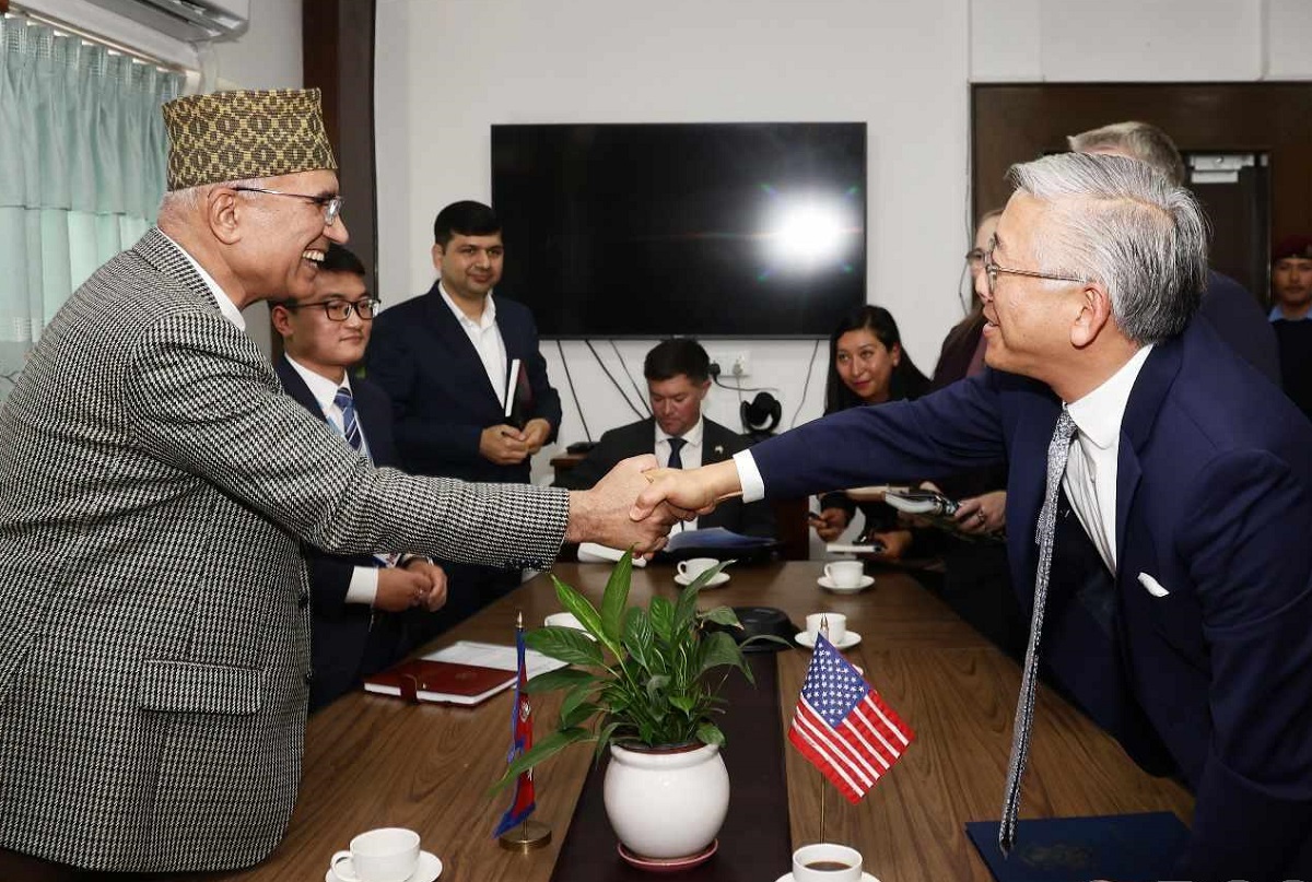 Finance Minister Poudel and Donald Lu discuss bilateral economic cooperation