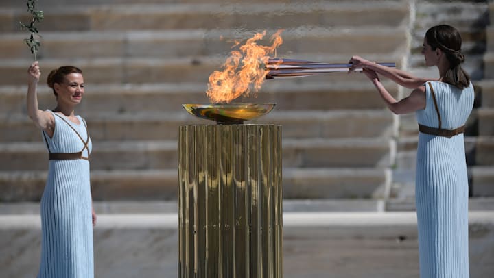 Olympic Flame for Beijing 2022 Winter Games lit in Ancient Olympia