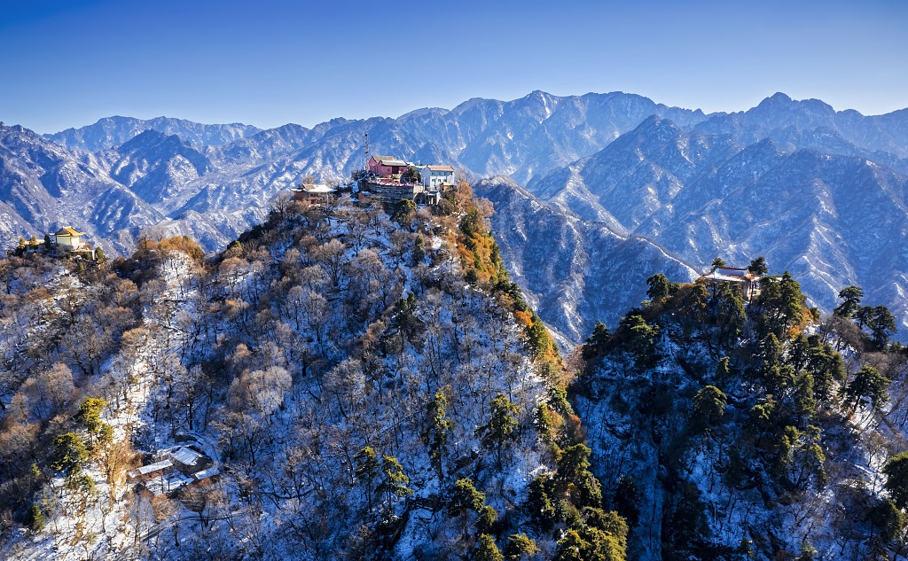 Snow scenery of Qinling Mountains in China