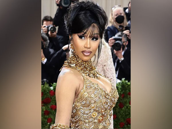 Cardi B shines in all-gold dress at Met Gala 2022