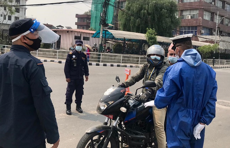 Security forces strictly enforcing prohibitory orders in Kathmandu