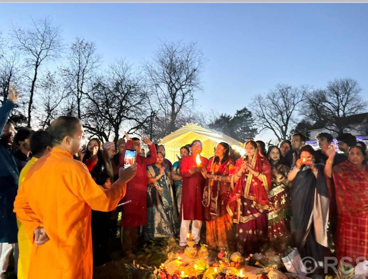 Nepali community in US observe Chhath festival