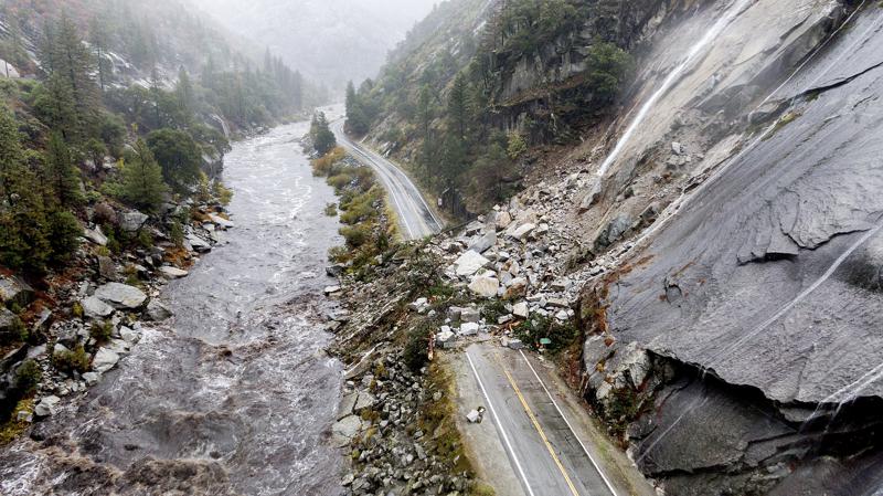 Drought-stricken California doused by major storm