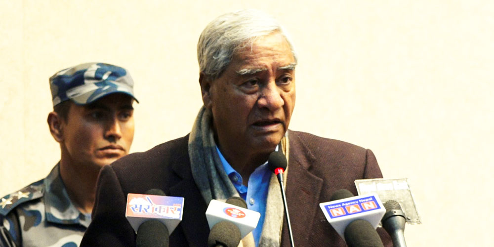 NC President Deuba emphasizes sports for healthy body