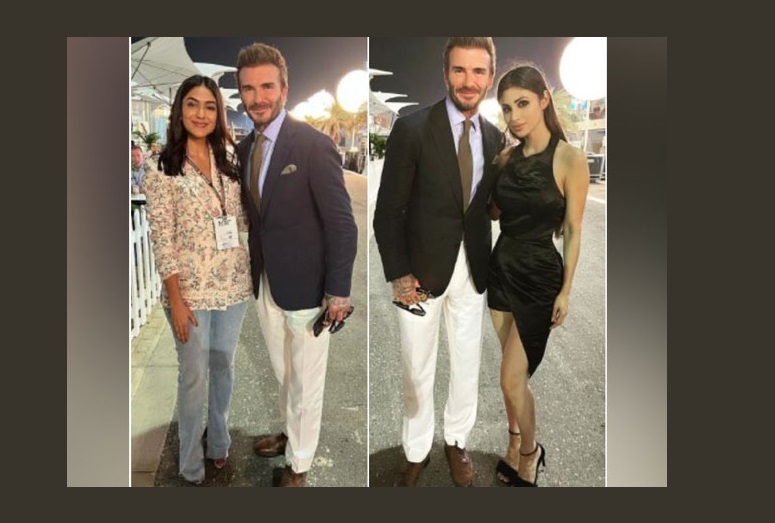 Mrunal Thakur, Mouni Roy post picture after meeting David Beckham