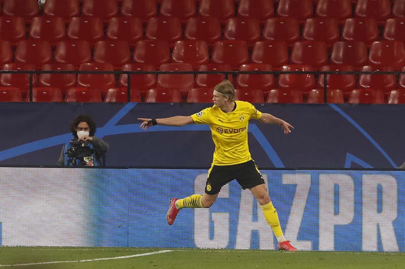 Haaland leads Dortmund past Sevilla in Champions League