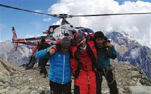 Nine guides, porters who met with avalanche in Myagdi rescued