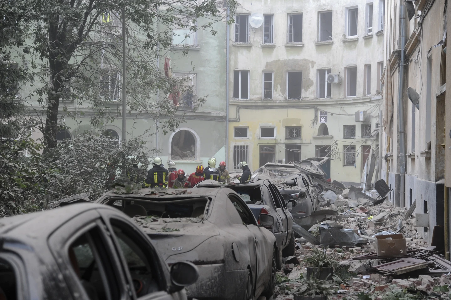 Russian missile attack on Lviv