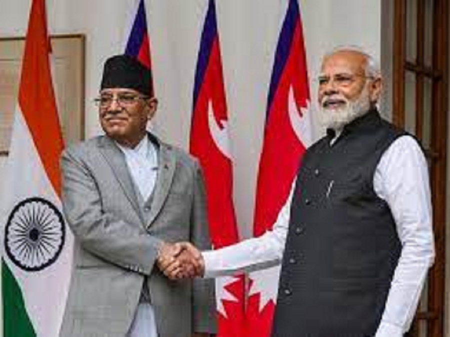 PM Dahal and his Indian counterpart Modi in conversation