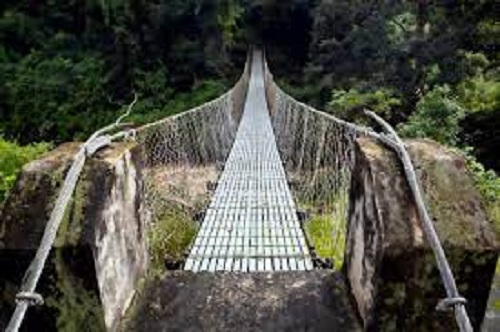 Suspension bridge construction project nears completion