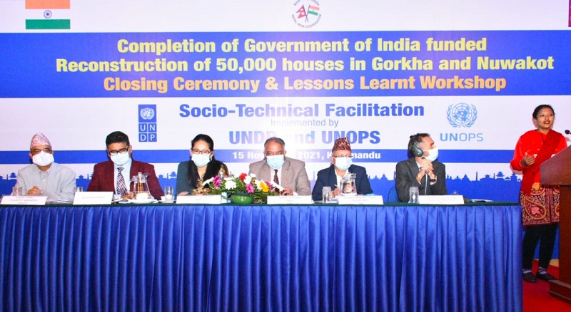 India reconstructs 50,000 houses in Gorkha, Nuwakot