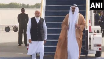 PM Modi arrives in Abu Dhabi on official visit