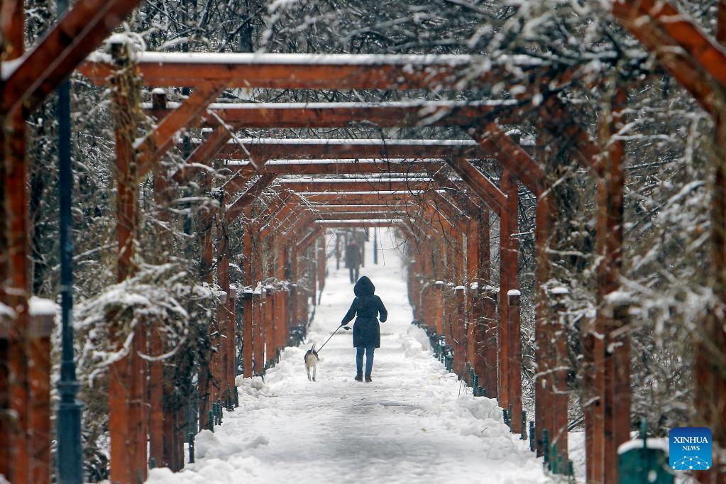 In Pics: Snowfall in Bucharest, Romania