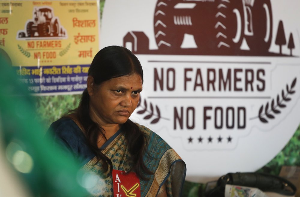 Female farmers protest against new Indian agriculture laws