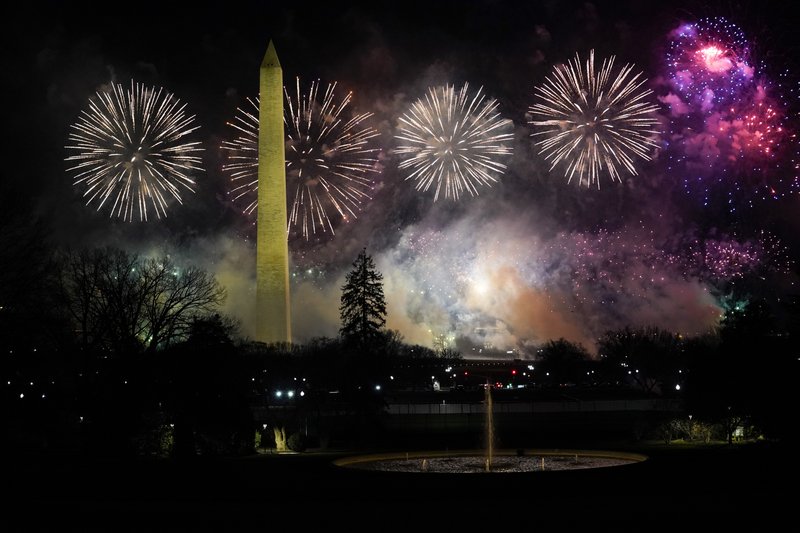 Fireworks light up sky to celebrate inauguration