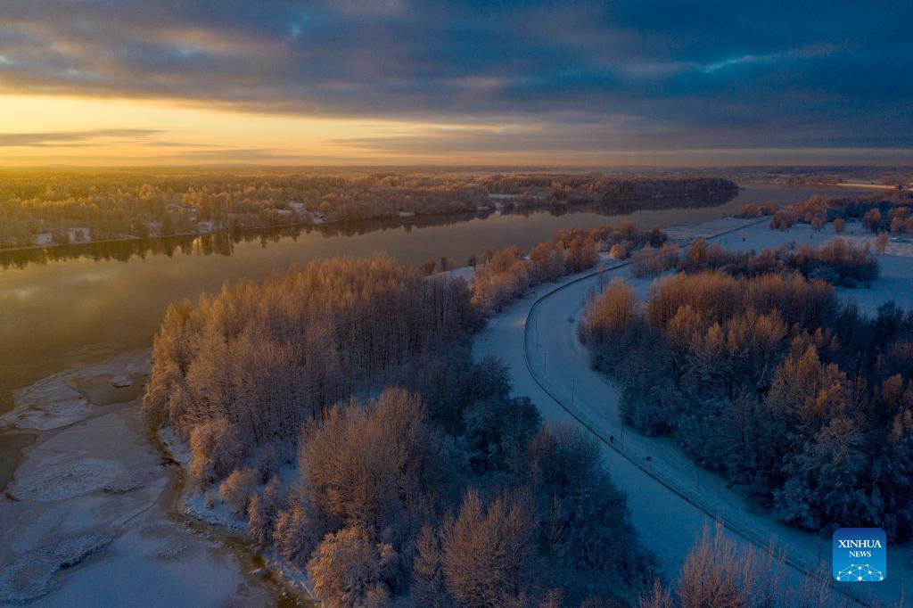 In pictures: winter landscape in Ogre, Latvia