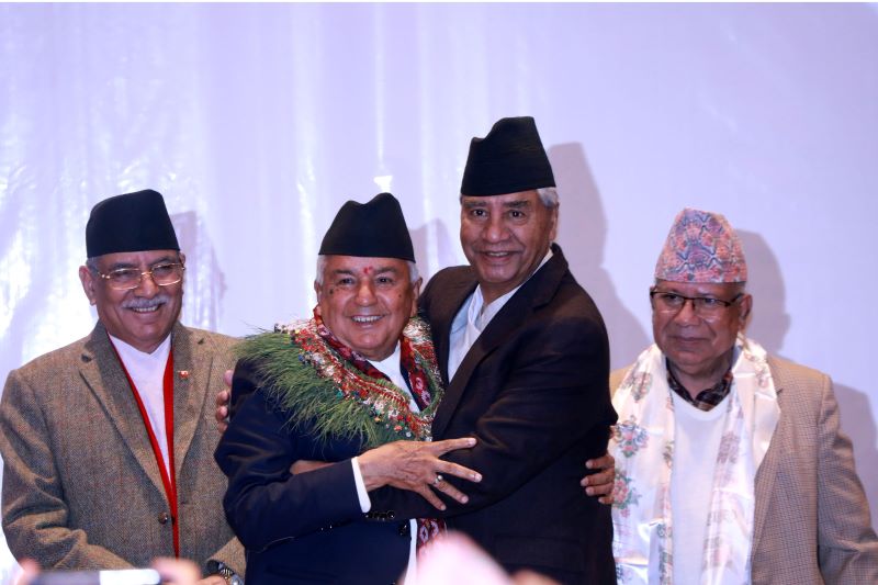 Newly elected President Paudel receives certificate of election