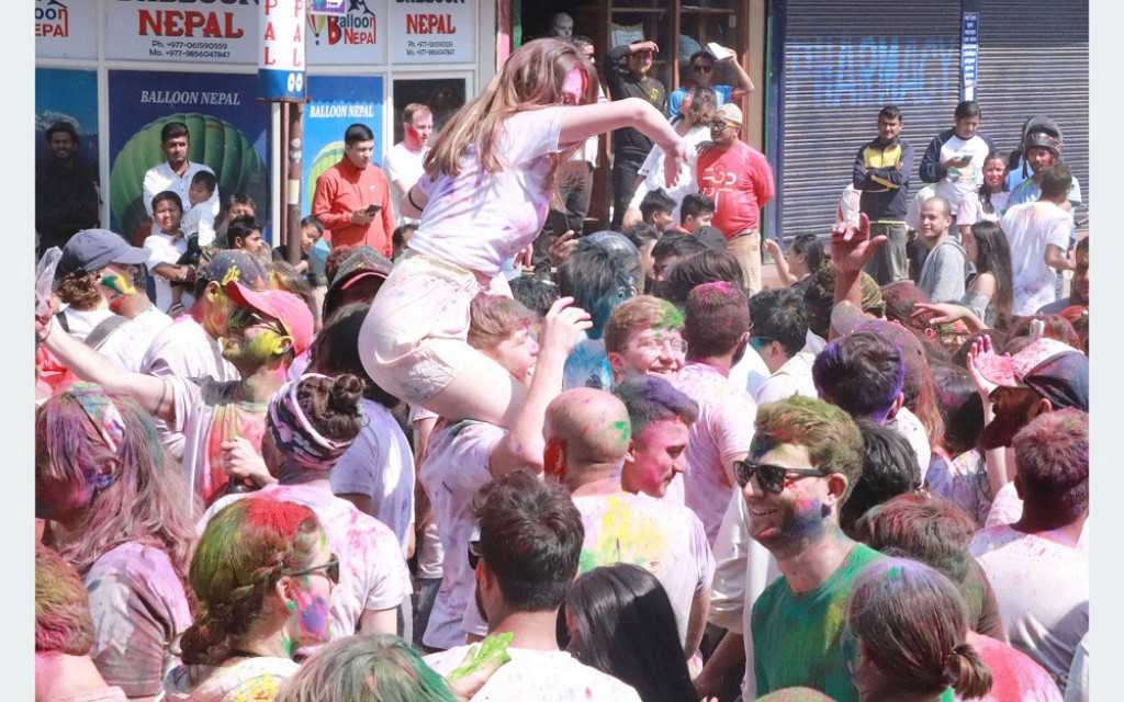 Holi being celebrated in hilly areas