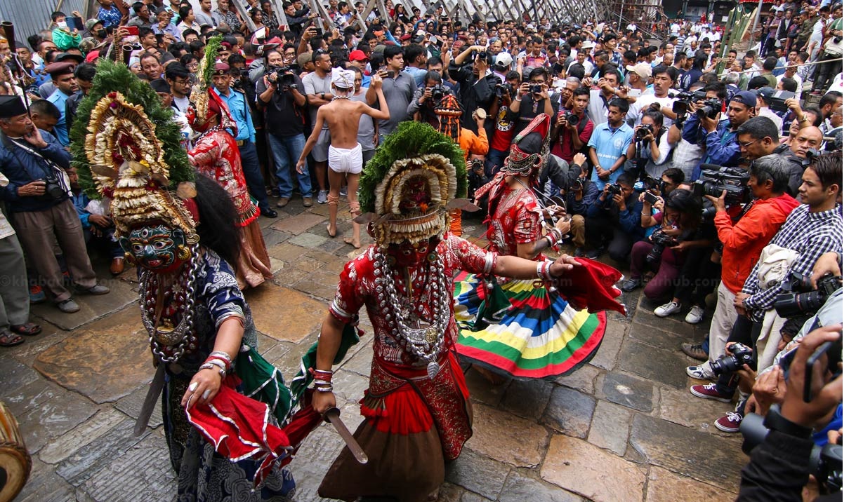 Indra Jatra to begin in Bhaktapur with erection of Lingo