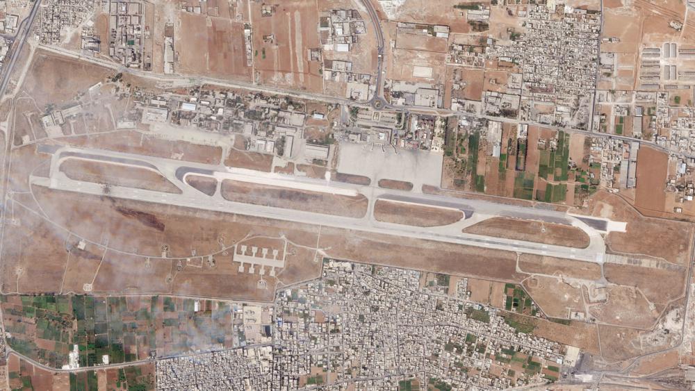 Israel attack damaged Syrian airport runway