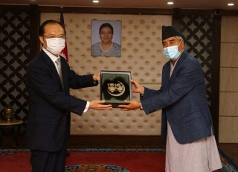 Japanese ambassador pays courtesy call on PM Deuba