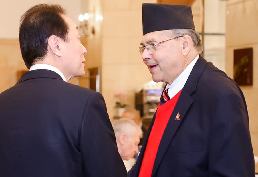 Former PM Khanal and Chinese Vice-Premier Xuexiang meet