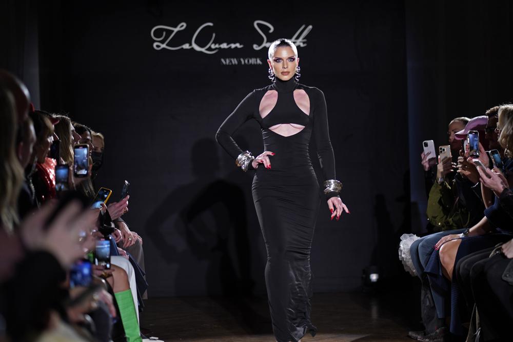 Julia Fox, post Ye breakup, walks LaQuan Smith’s runway