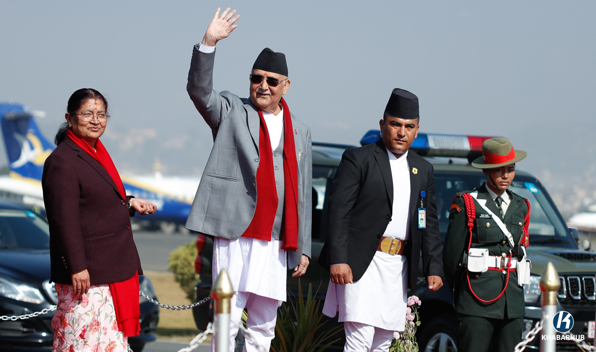 PM Oli embarks on four-day official visit to China