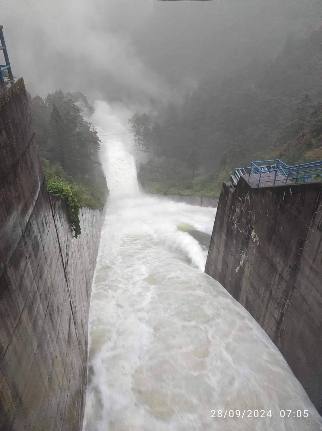 Kulekhani reservoir sluice gates open, call for high vigilance