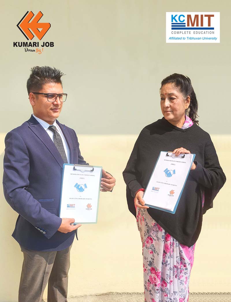 Kumari Job, KCMIT sign MoU for Job Fair and Grooming Session