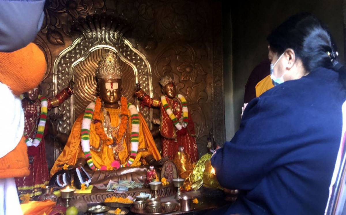 President Bhandari visits Muktinath Temple