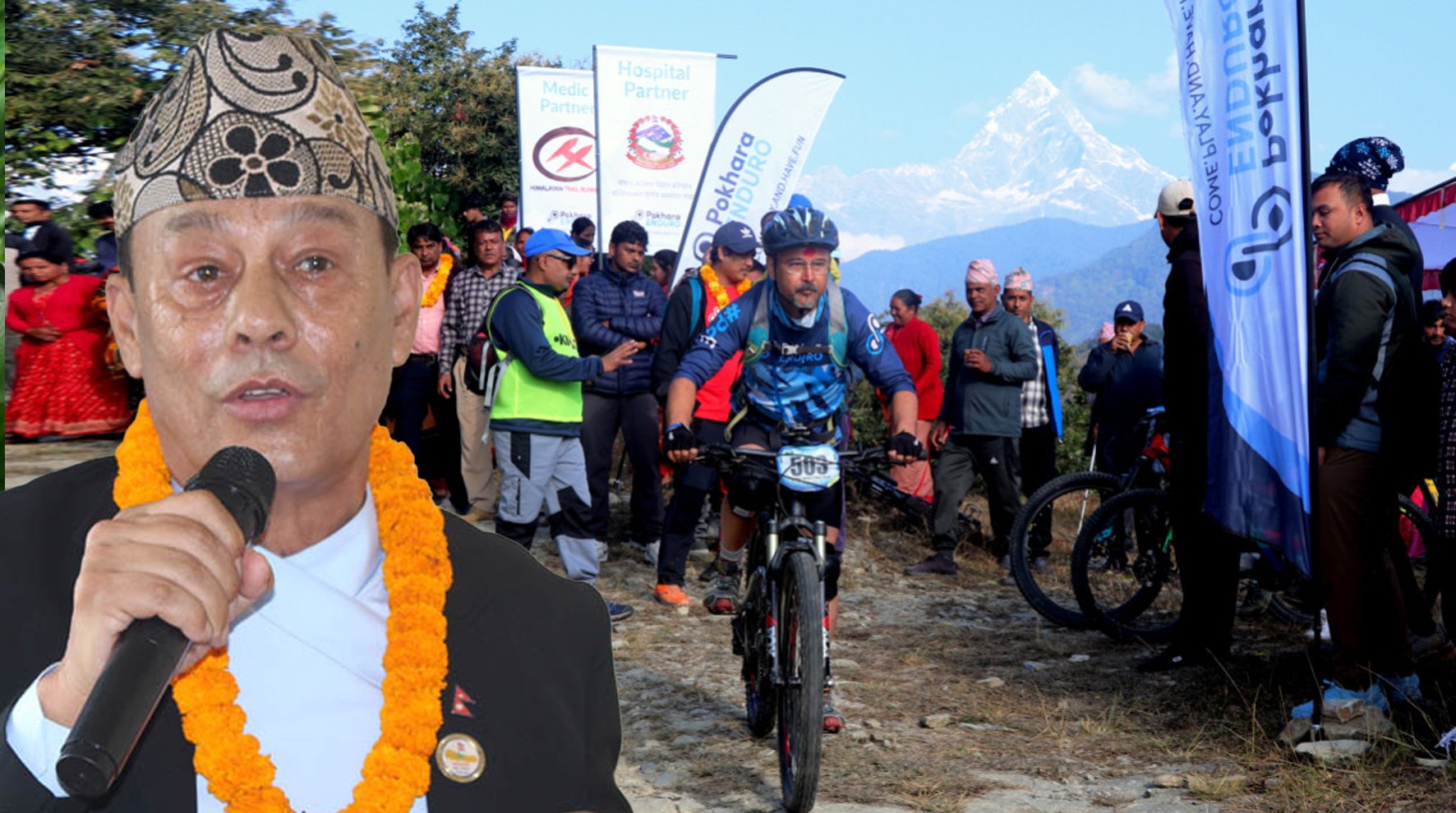 Enduro International Mountain Bike race in Pokhara