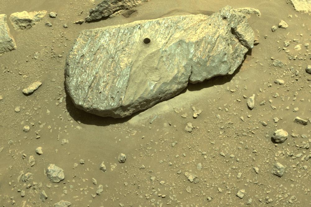 NASA confirms Mars rover’s 1st rock sample grab