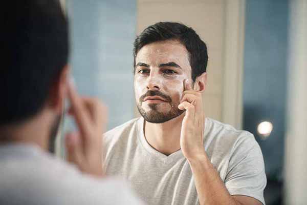 Skin care routine for men