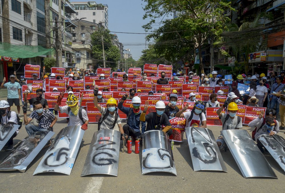 Some Myanmar protests escape violence, but tensions remain