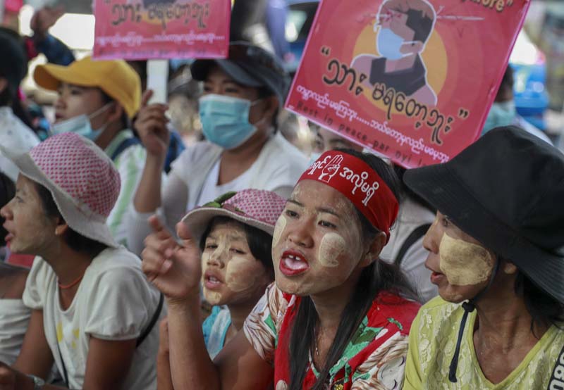 More Myanmar protests follow strike, foreign concerns