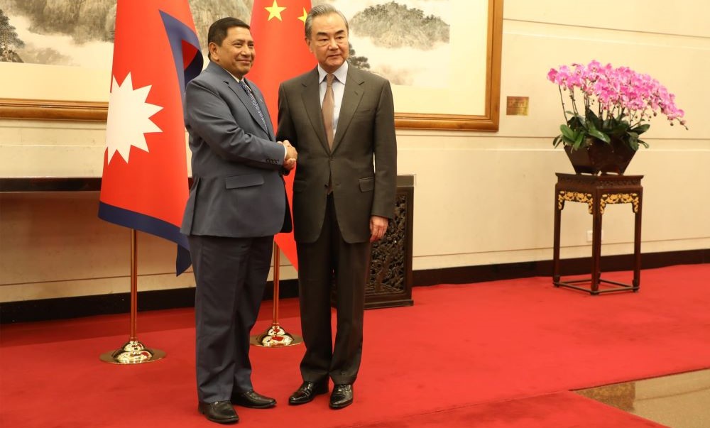 Foreign Minister Shrestha holds meeting with Chinese counterpart Wang Yi