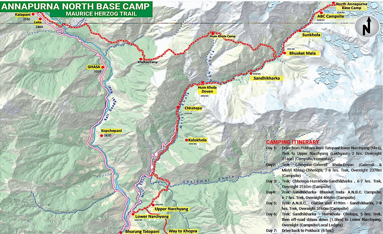 Annapurna North Base Camp, the less-explored Trekking route is safe and unique