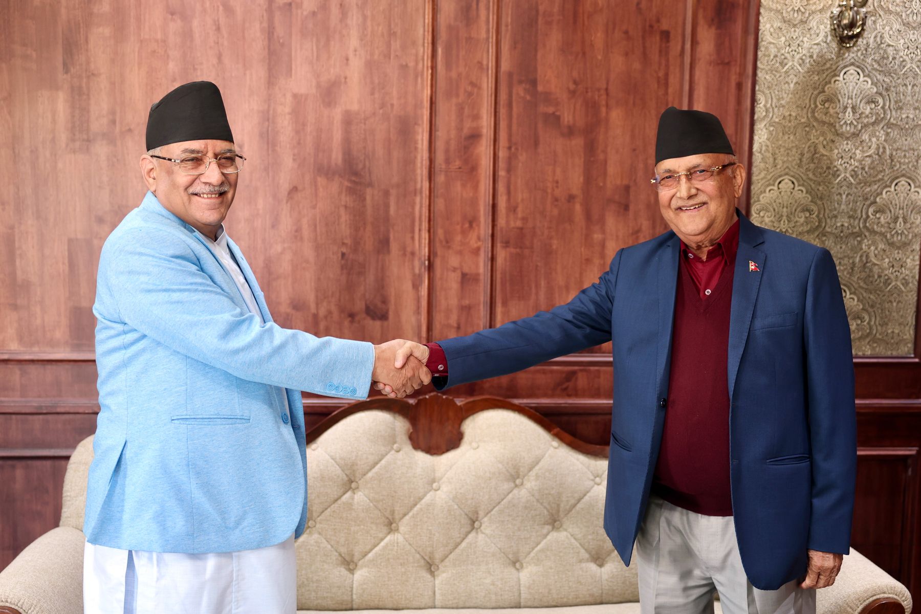 PM Prachanda, Chairman Oli meet