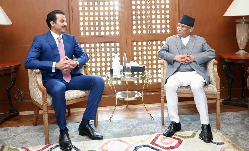 The meeting between Prime Minister Prachanda and Amir of Qatar