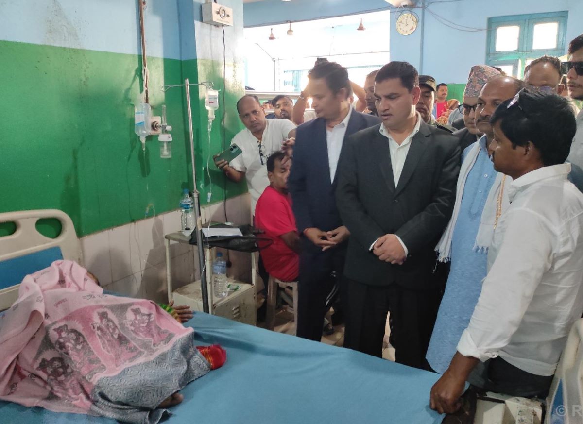 Minister Paudel inspects Gajendra Narayan Singh Hospital in Saptari