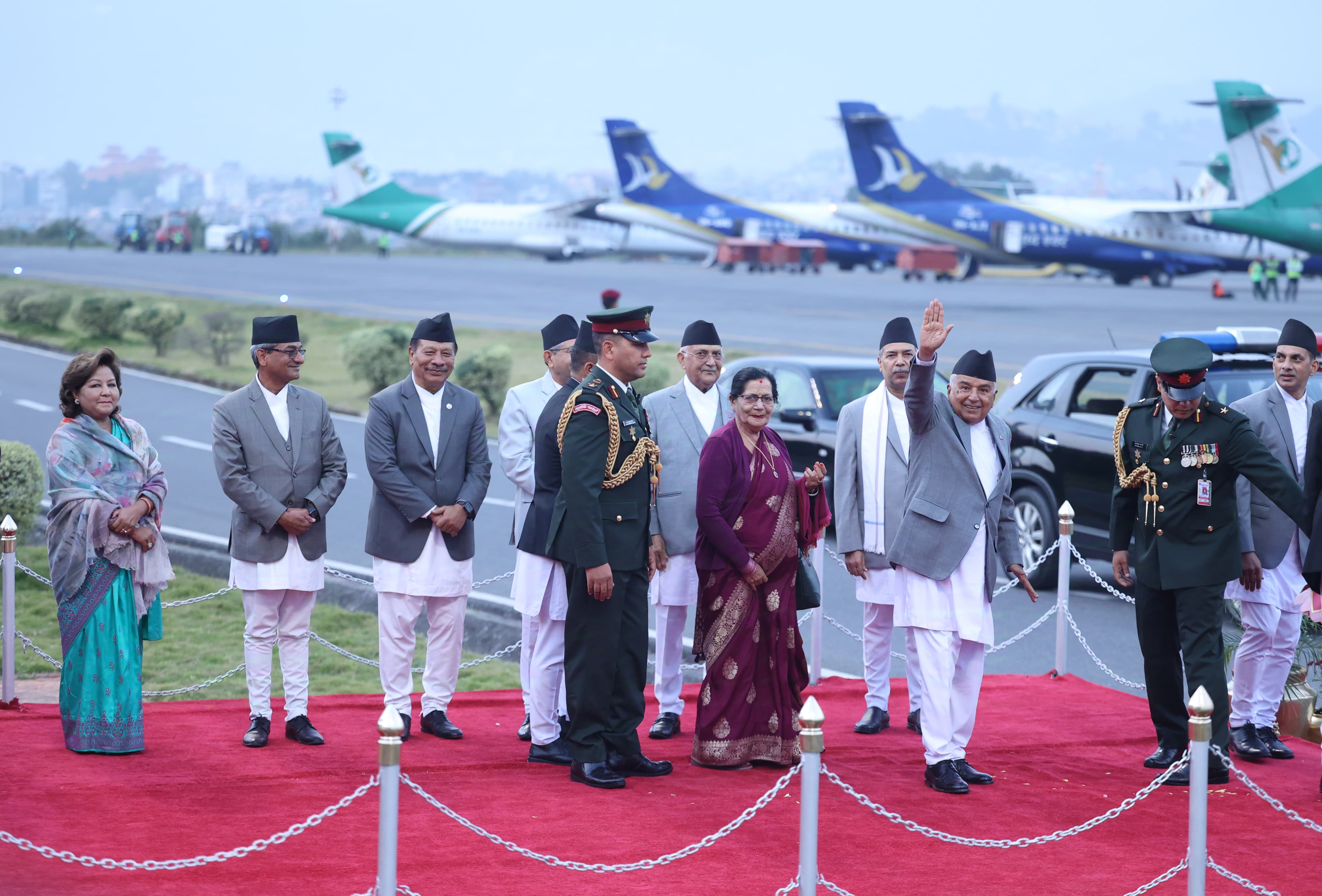 President Paudel leaves for Azerbaijan to attend COP29