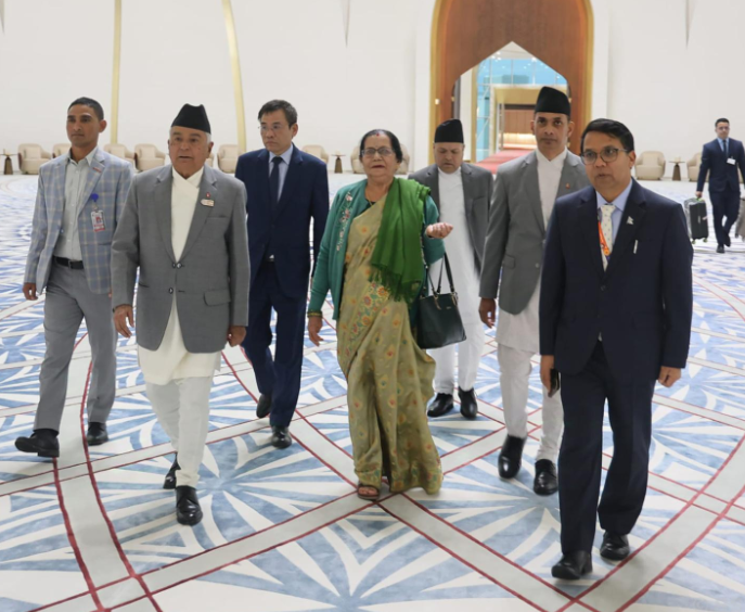 President Paudel arrives in Doha