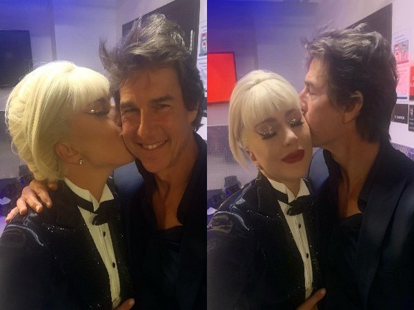 Lady Gaga swaps kisses with Tom Cruise