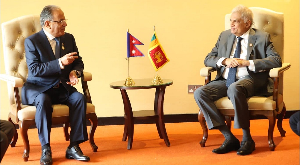 Meeting between PM Prachanda and Sri Lankan President Wickremesinghe