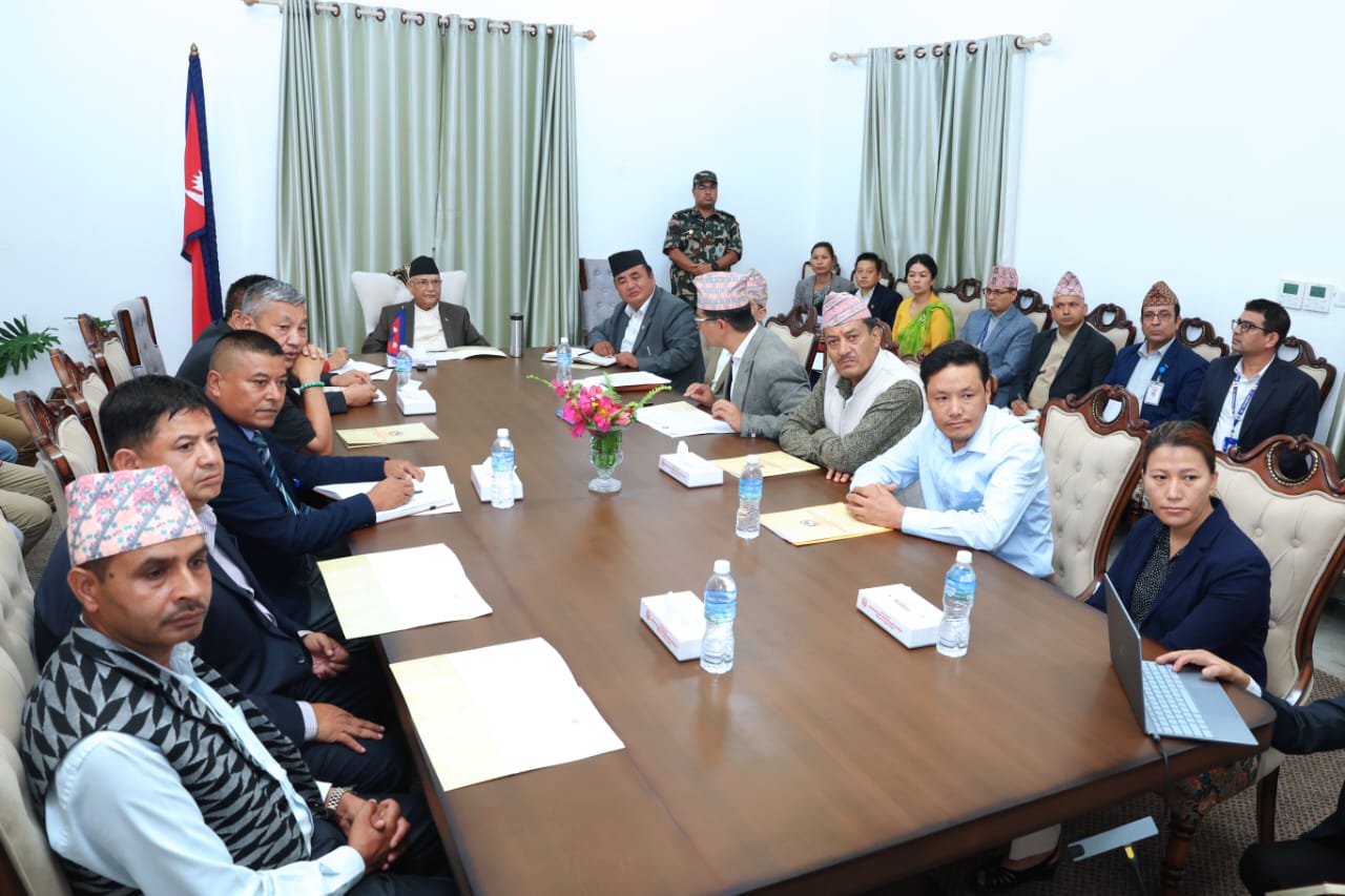 PM Oli inquires about glacial lake outburst and damages at Thame