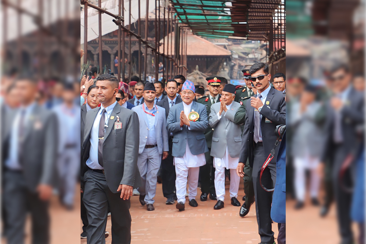 President visits Patan Krishna Temple on Krishna Janmashtami