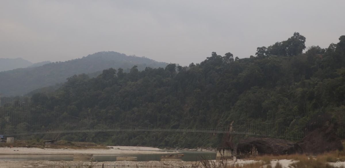 Suspension bridge constructed at Lamsuwaghat