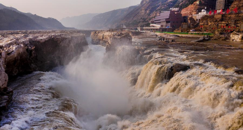 Scenery of Hukou Waterfall in China’s Shaanxi